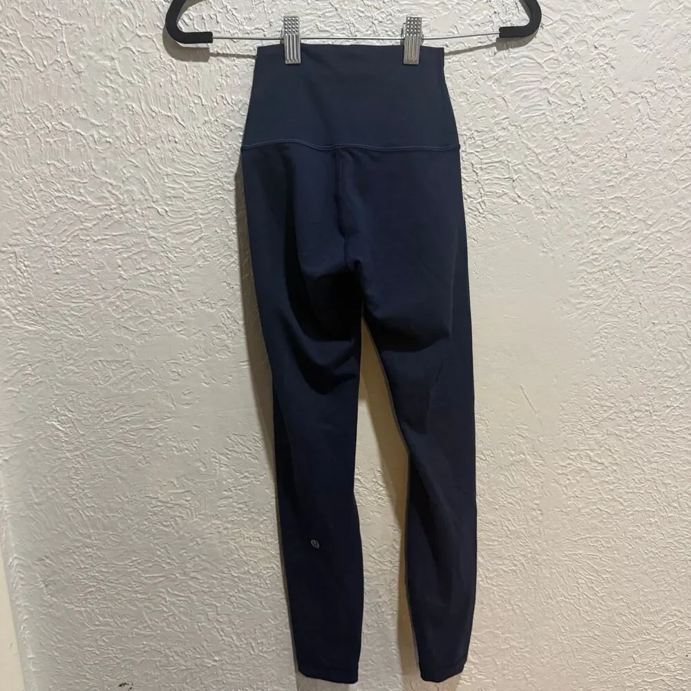 lululemon Wunder Train High-Rise Tight in the color True Navy size 0